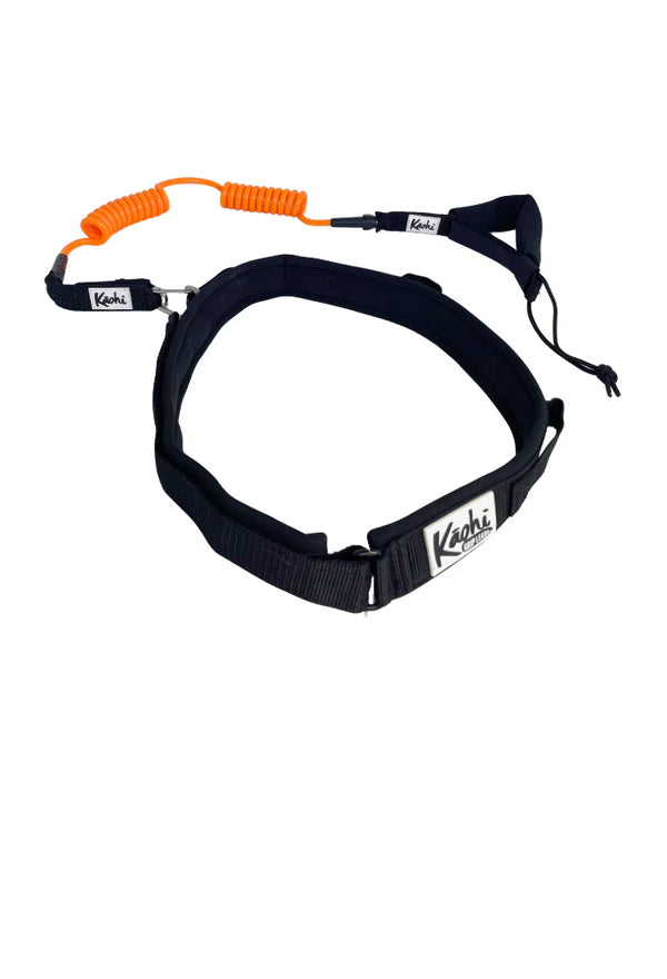 Kāohi Combo: Double Coil 8mm Leash + Padded Black Belt