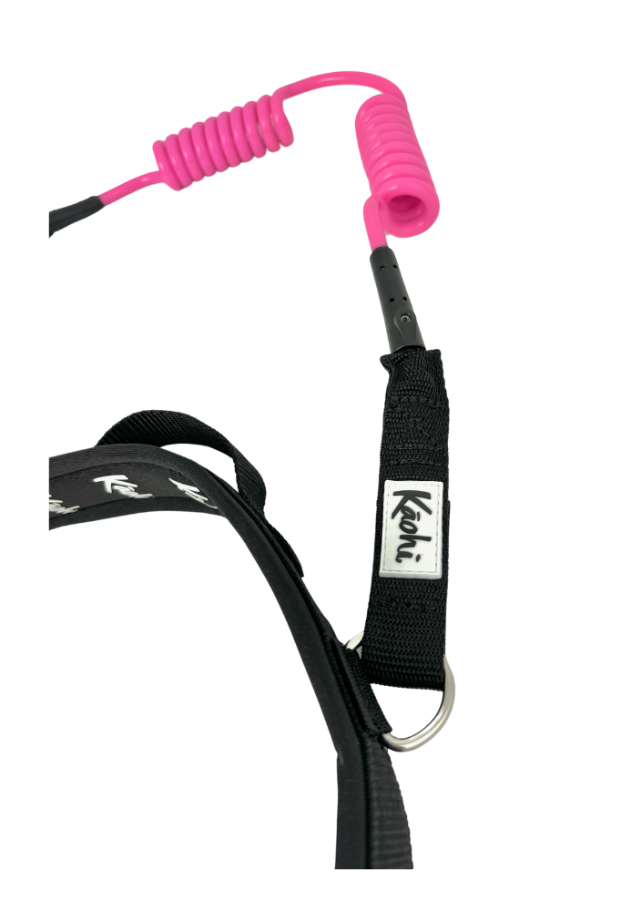 Kāohi Combo: Double Coil 8mm Leash + Padded Black Belt™