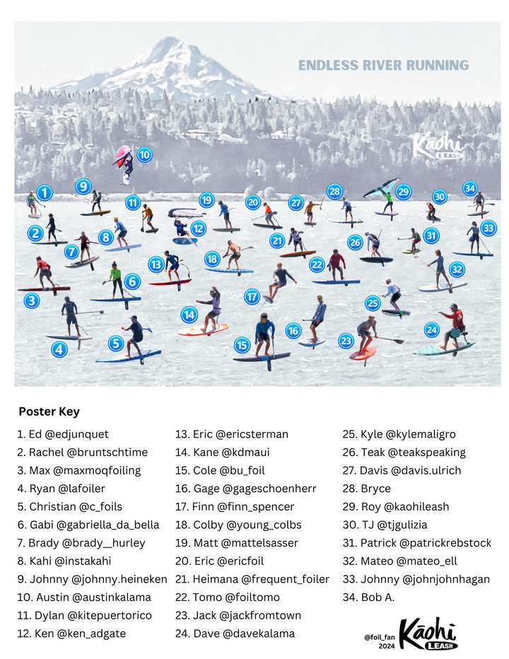 Foiling Poster: Endless River Running 12 x16 in