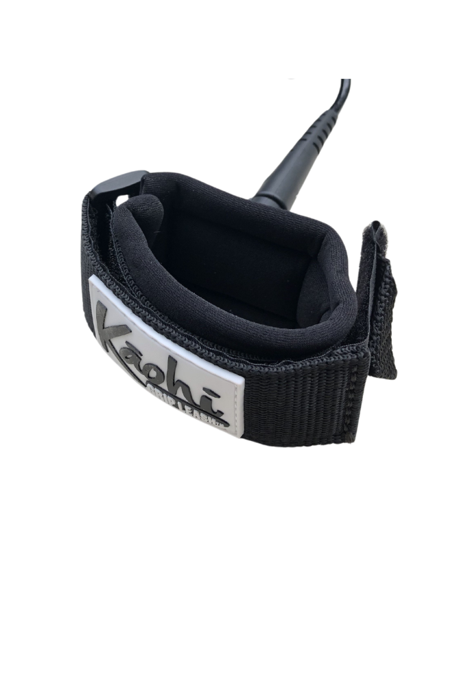 Kāohi Wing Leash - 6' x 5.5 mm Double Coil with Wrist Cuff